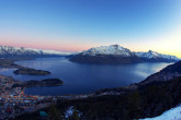 Queenstown at dusk in winter